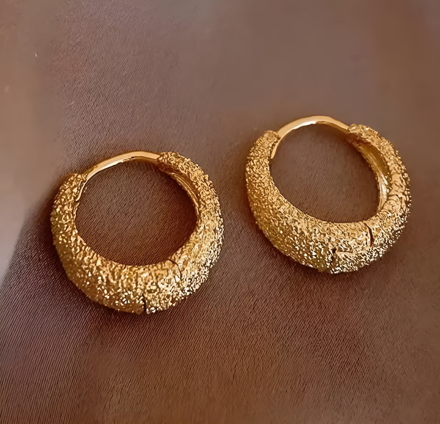 Frosted Hoop Earrings for Women