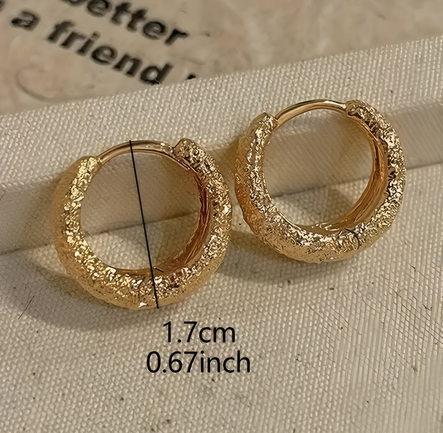 Frosted Hoop Earrings for Women