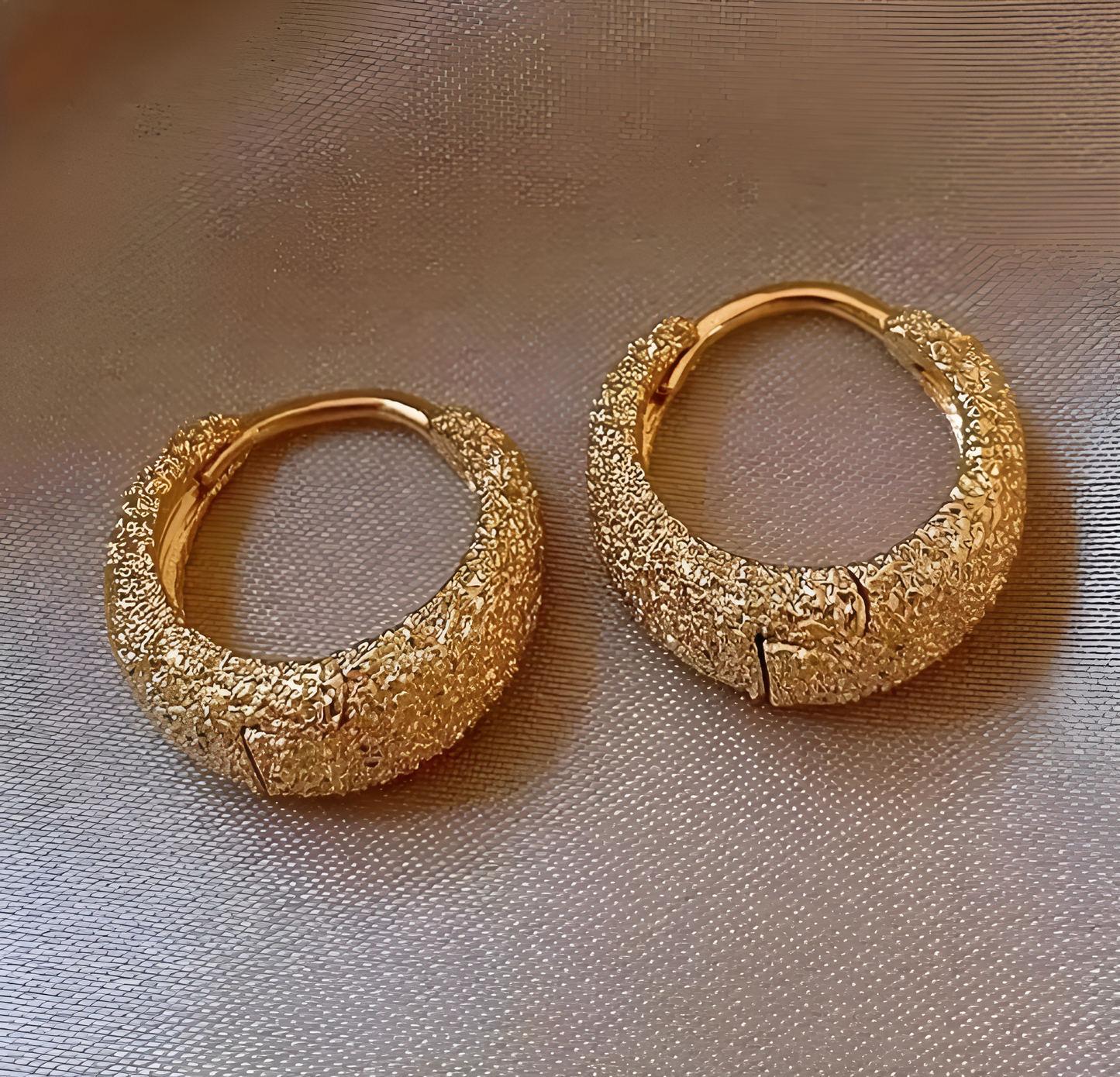 Frosted Hoop Earrings for Women